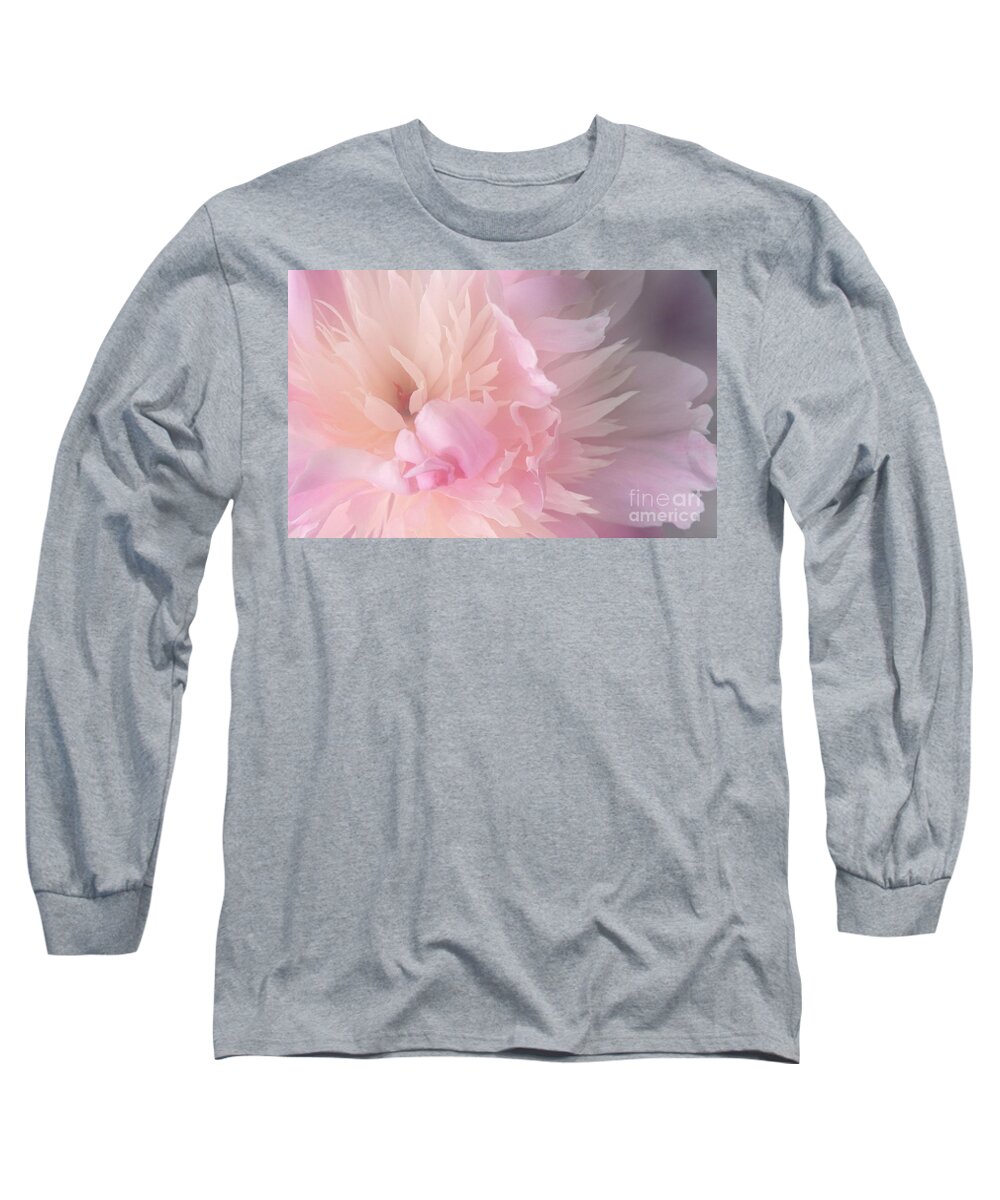 Pink Peony Light Petals Dreamy Long Sleeve T-Shirt featuring the photograph Peony Series 1-6 by J Doyne Miller