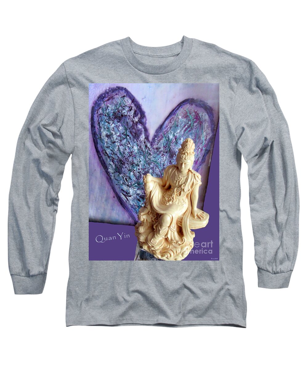 Quan Yin Long Sleeve T-Shirt featuring the photograph Quan Yin Heart #1 by Mars Besso