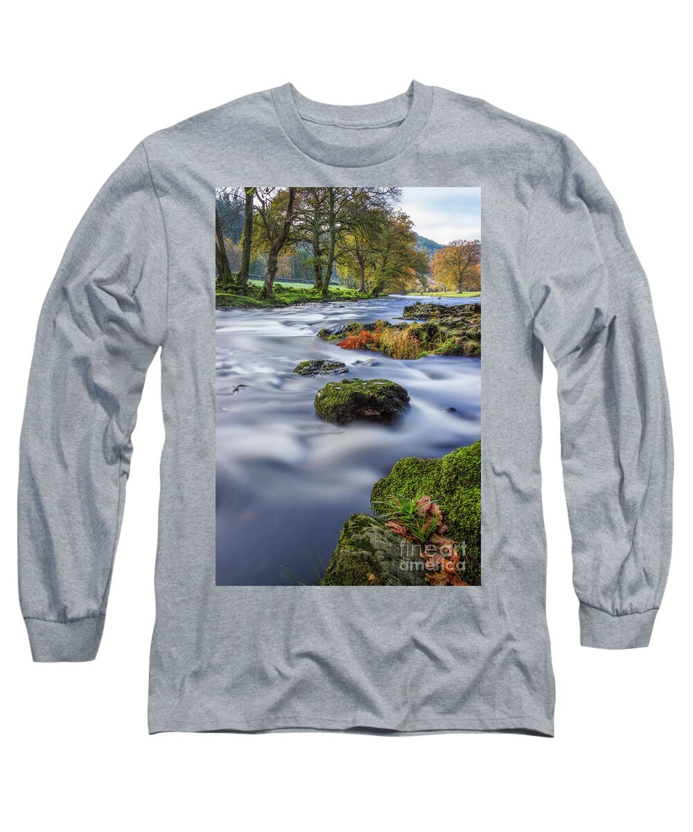 River Long Sleeve T-Shirt featuring the photograph River Llugwy #1 by Ian Mitchell