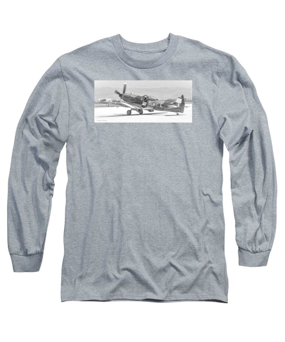 Aviation Long Sleeve T-Shirt featuring the photograph Spitfire Mark 16 #1 by Douglas Castleman