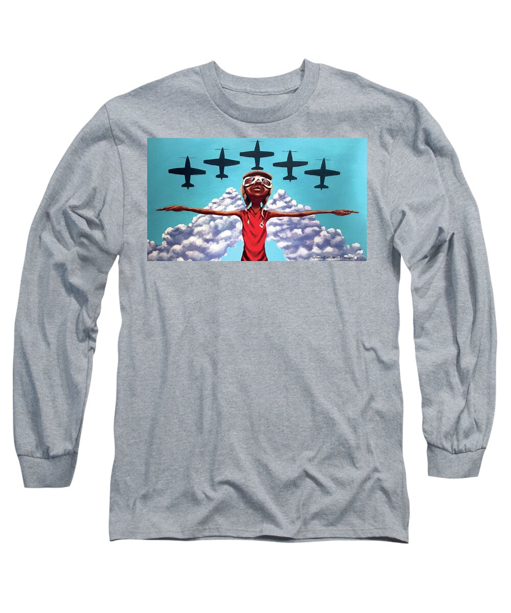 Spread Long Sleeve T-Shirt featuring the painting Spread your wings #2 by Jerome White