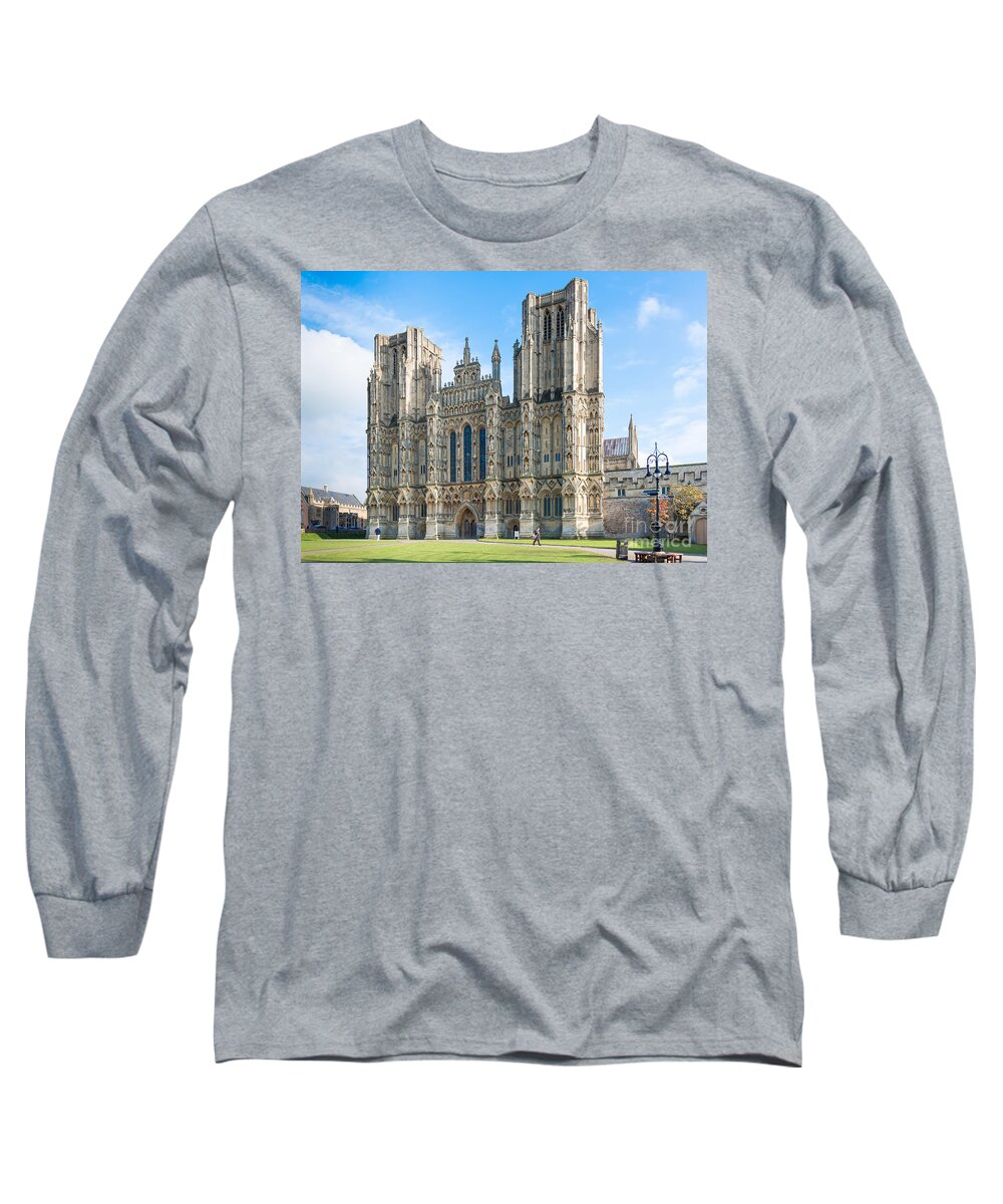 Wells Cathedral Long Sleeve T-Shirt featuring the photograph Wells Cathedral #2 by Colin Rayner