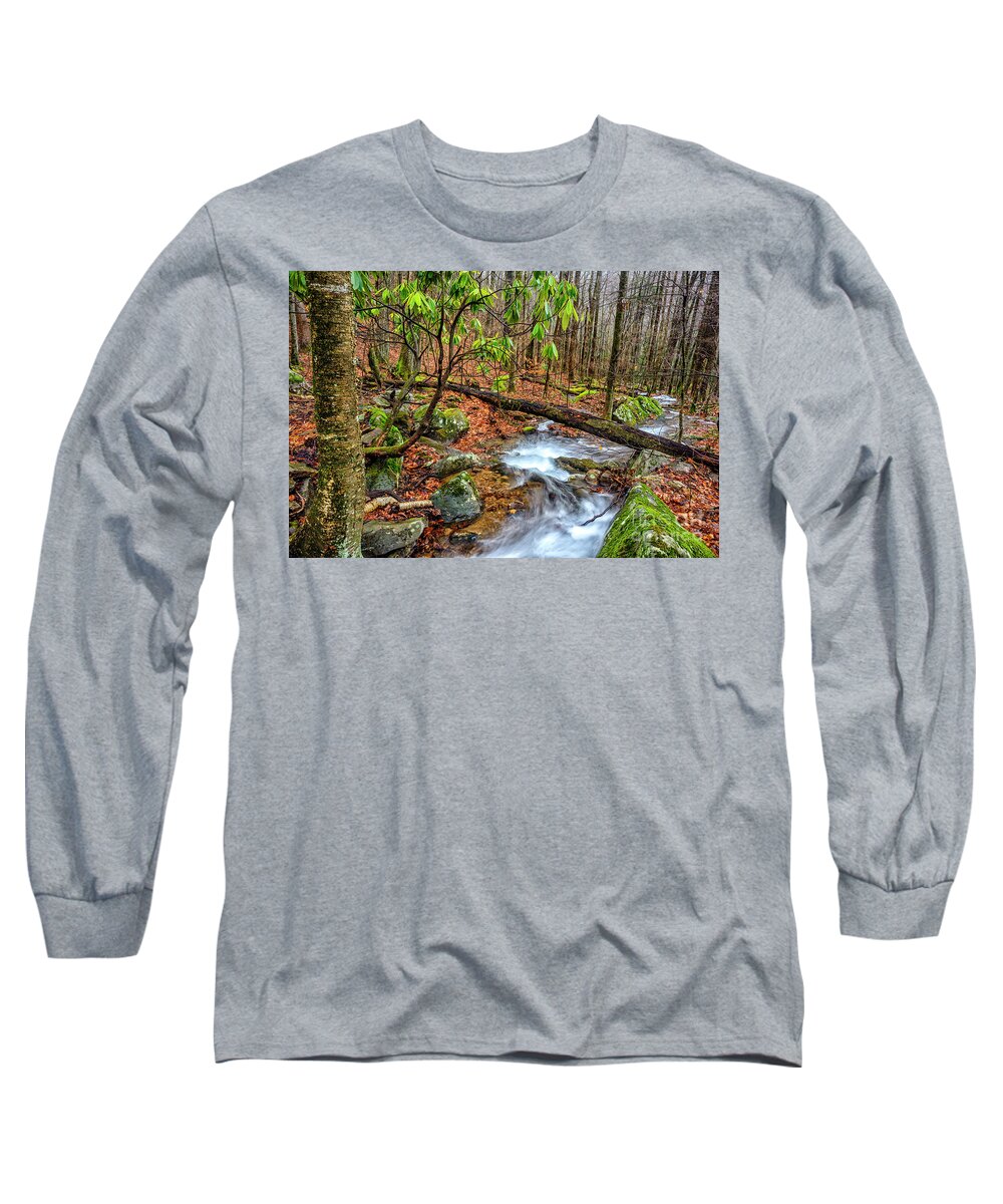 Little Laurel Branch Long Sleeve T-Shirt featuring the photograph Little Laurel Branch #10 by Thomas R Fletcher