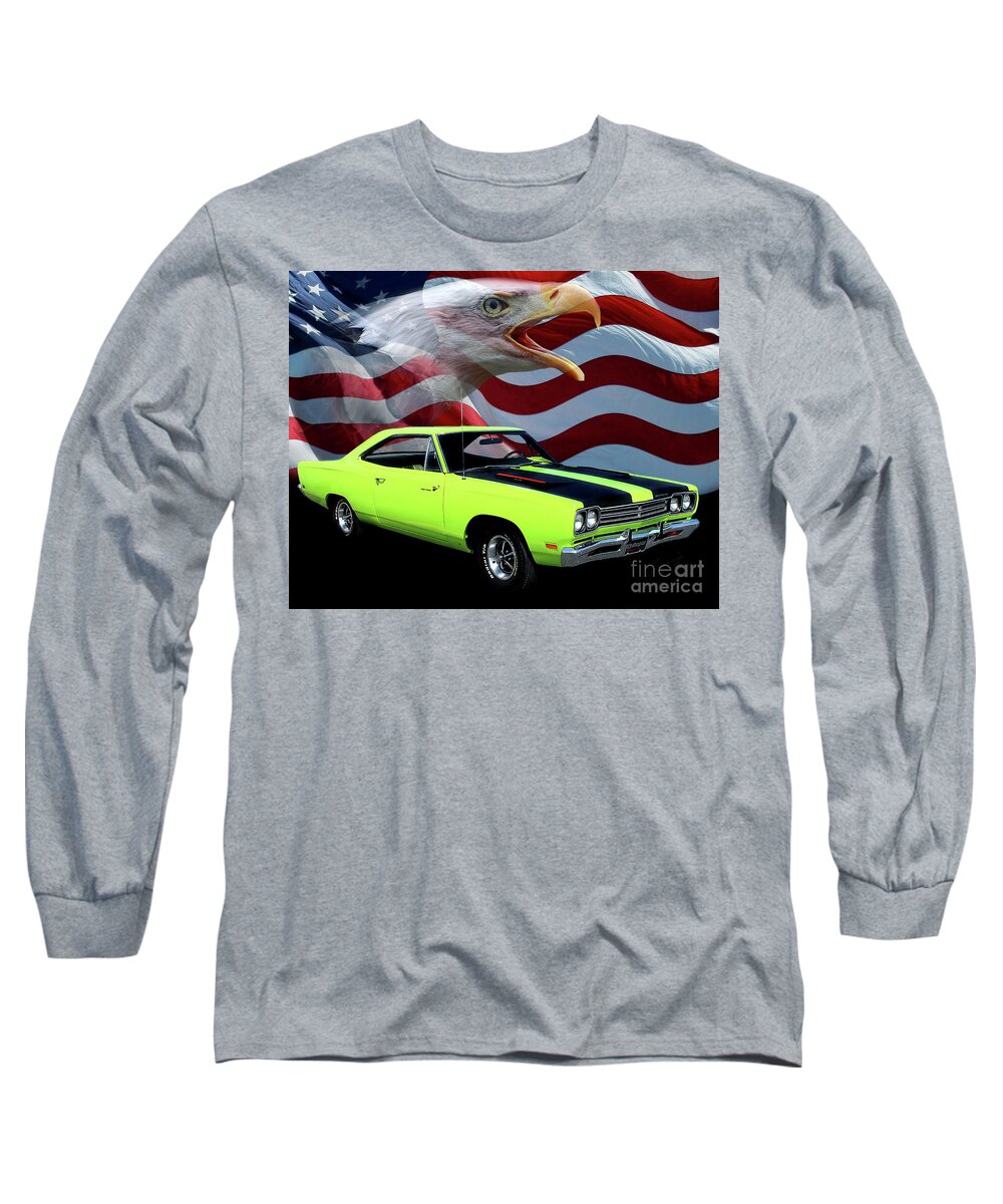 1969 Plymouth Roadrunner Long Sleeve T-Shirt featuring the photograph 1969 Plymouth Road Runner Tribute by Peter Piatt