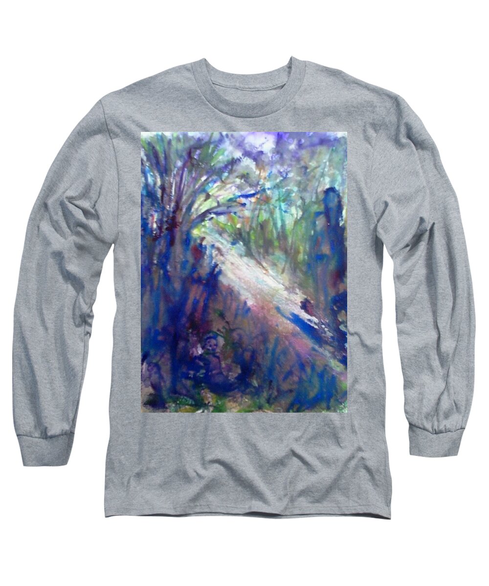  Long Sleeve T-Shirt featuring the painting My way #2 by Wanvisa Klawklean