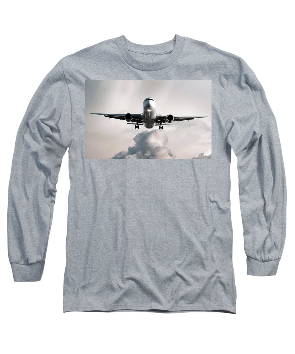 Aircraft Long Sleeve T-Shirt featuring the digital art Aircraft #22 by Super Lovely