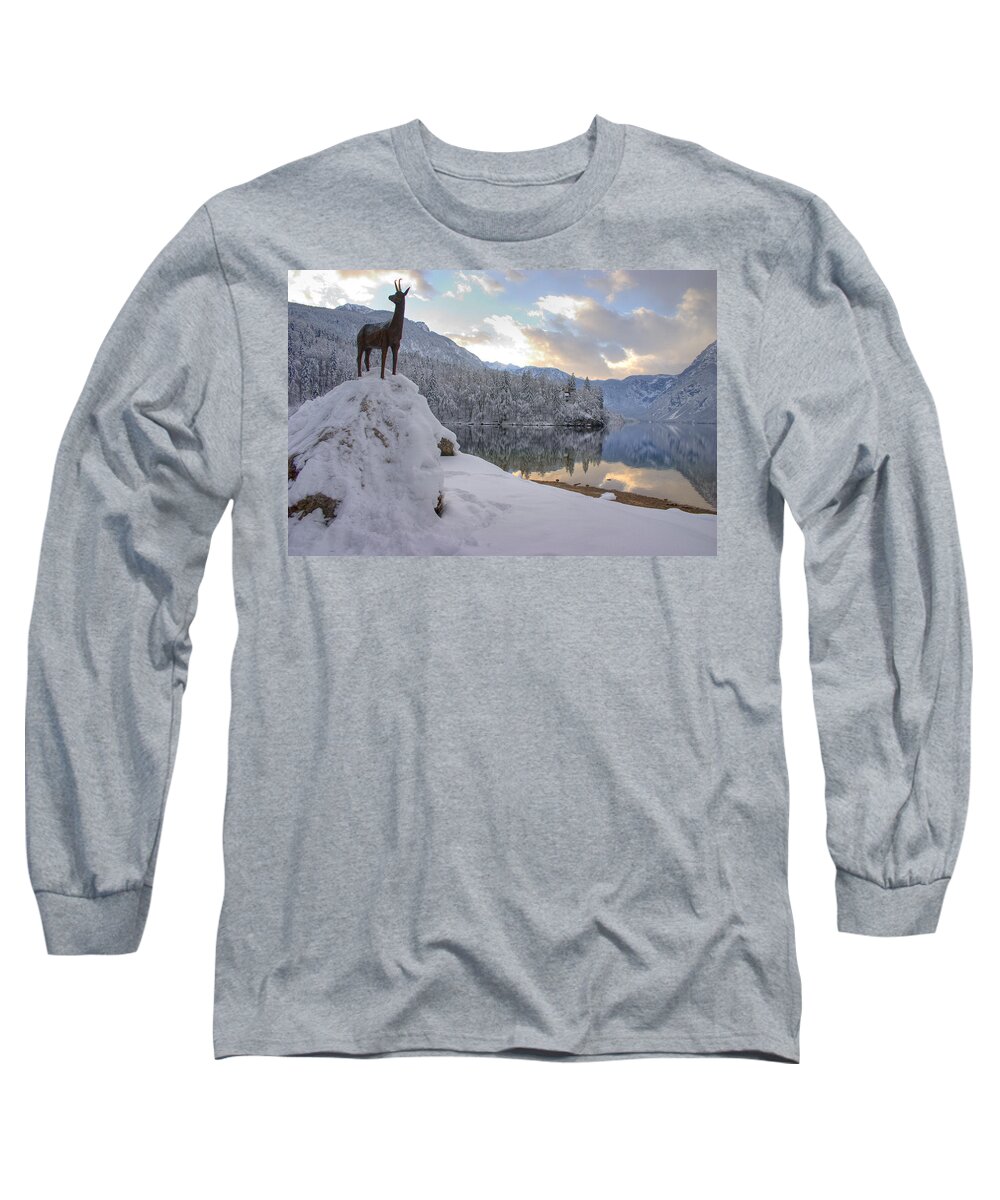 Beautiful Long Sleeve T-Shirt featuring the photograph Alpine winter reflections #3 by Ian Middleton