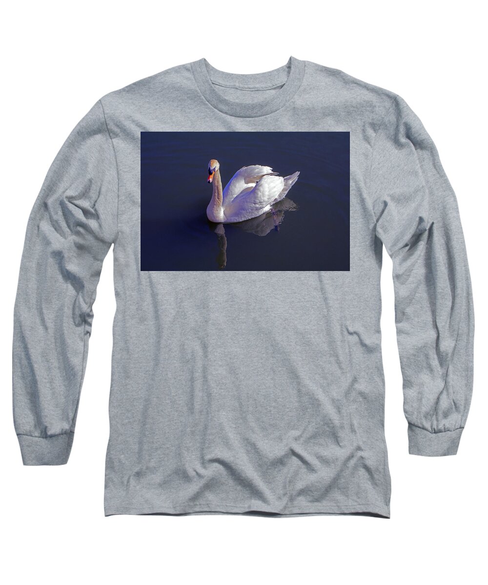 Mute Swan Long Sleeve T-Shirt featuring the photograph Mute Swan #3 by Tony Murtagh