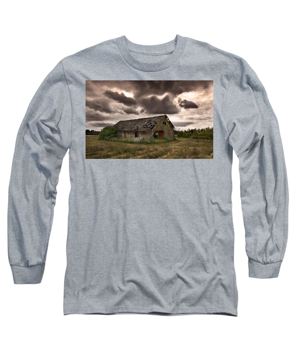 Ruin Long Sleeve T-Shirt featuring the digital art Ruin #4 by Super Lovely