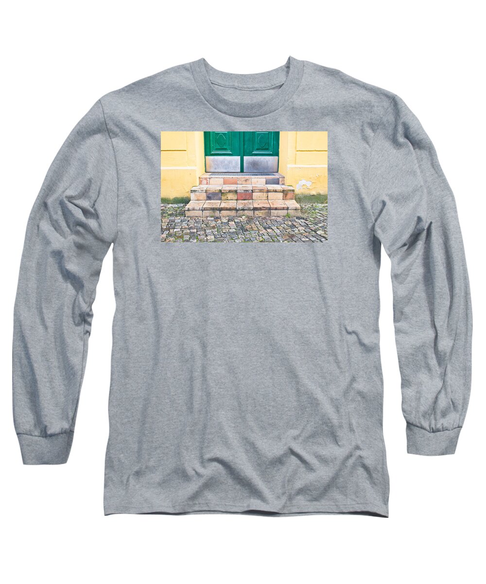 Address Long Sleeve T-Shirt featuring the photograph Stone steps #42 by Tom Gowanlock