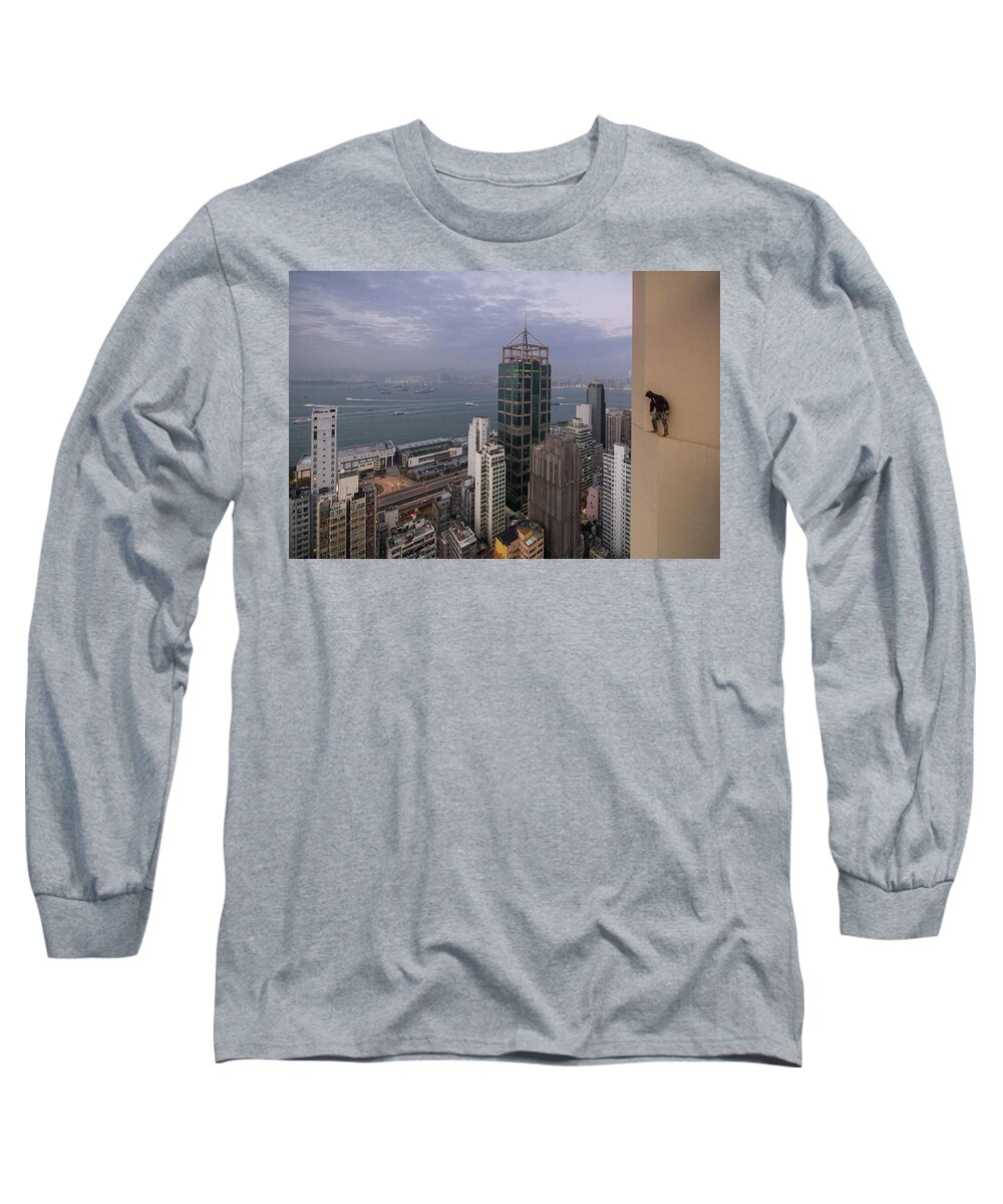 City Long Sleeve T-Shirt featuring the photograph City #47 by Jackie Russo