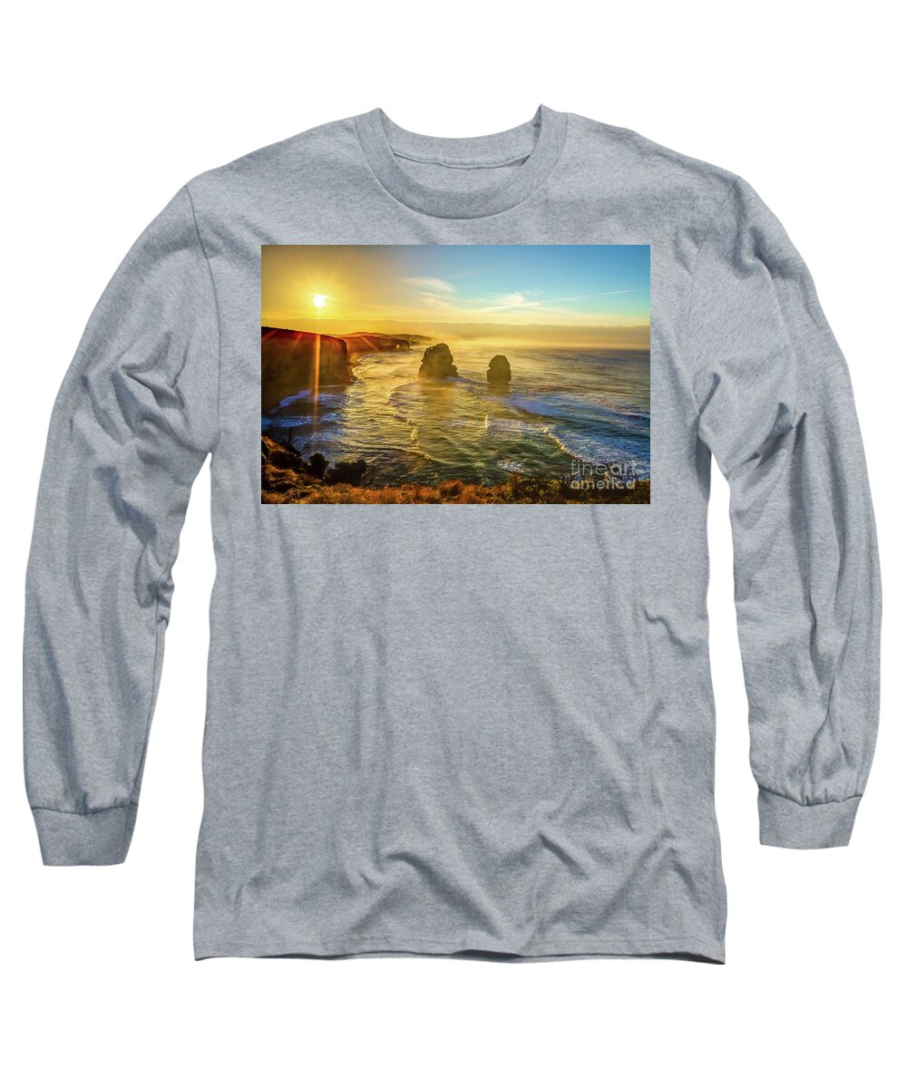 Australia Long Sleeve T-Shirt featuring the photograph Twelve Apostles Victoria #6 by Benny Marty