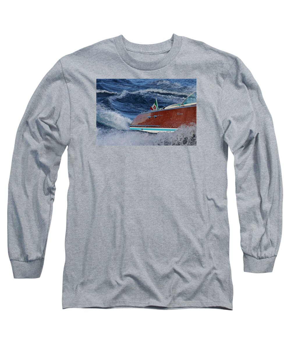 Boat Long Sleeve T-Shirt featuring the photograph Riva Aquarama #43 by Steven Lapkin