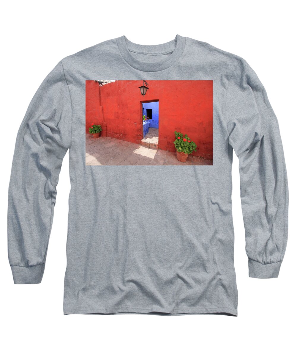 Santa Catalina Monastery Long Sleeve T-Shirt featuring the photograph A Hint Of Blue by Aidan Moran