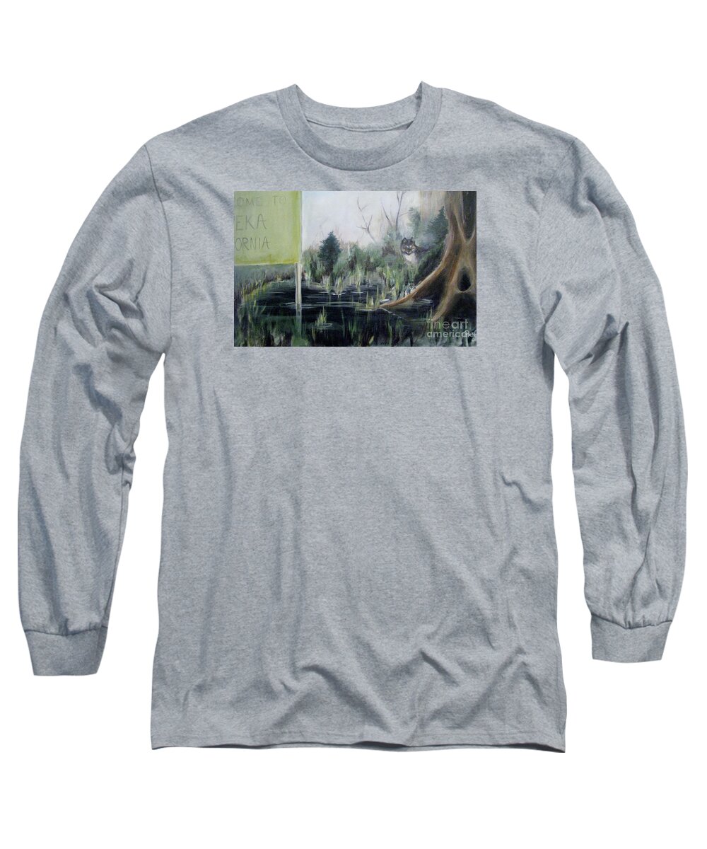 Humboldt County California Long Sleeve T-Shirt featuring the painting A Humboldt Holiday by Patricia Kanzler