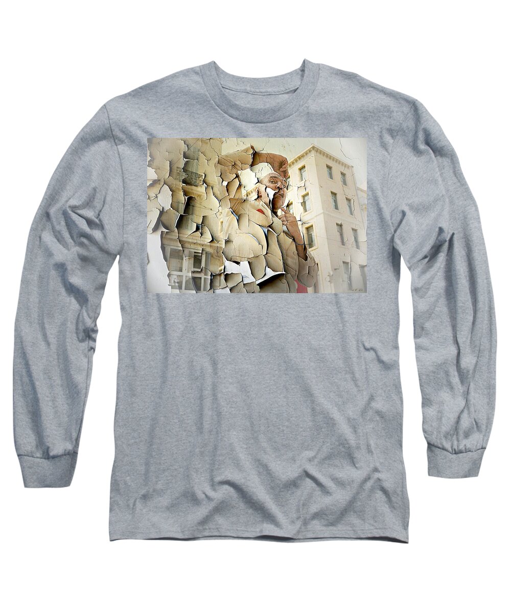  Tongue Long Sleeve T-Shirt featuring the photograph A pierced tongue by Jean Francois Gil