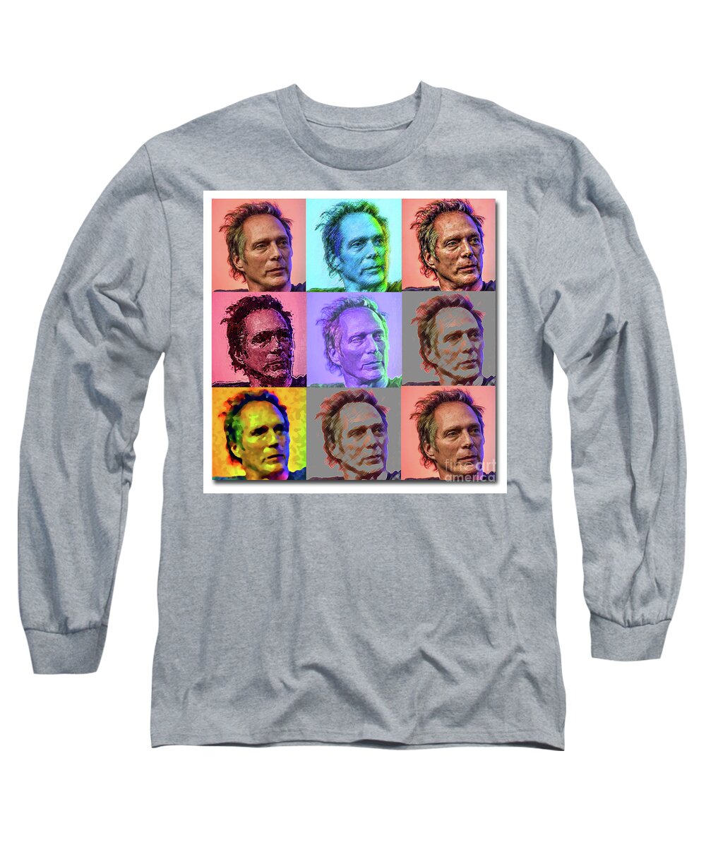 William Fichtner Long Sleeve T-Shirt featuring the painting A Work of Art by Alene Sirott-Cope