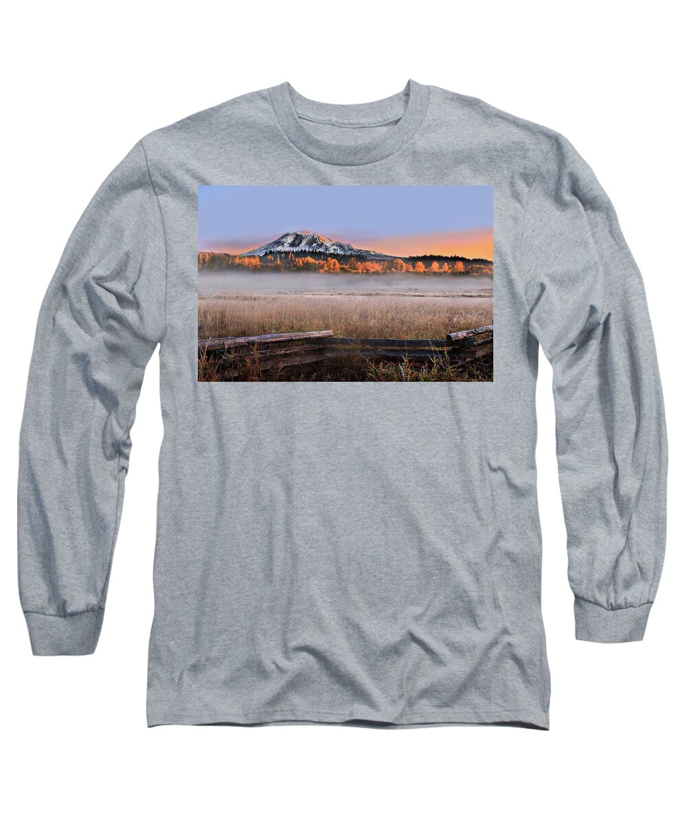 Adams On A Frosty Autumn Morning Long Sleeve T-Shirt featuring the digital art Adams on a Frosty Autumn Morning by John Christopher