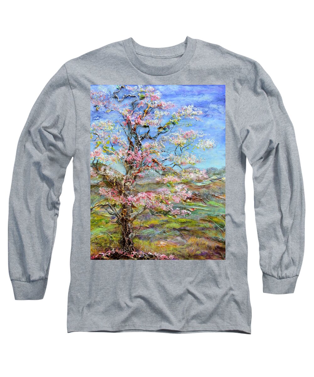 Tree Long Sleeve T-Shirt featuring the painting Alive by Regina Valluzzi