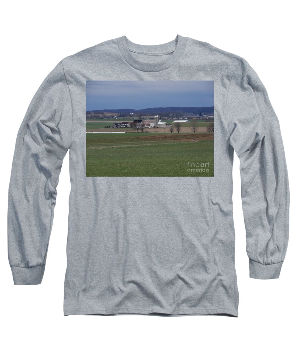 Amish Long Sleeve T-Shirt featuring the photograph Amish Homestead 125 by Christine Clark