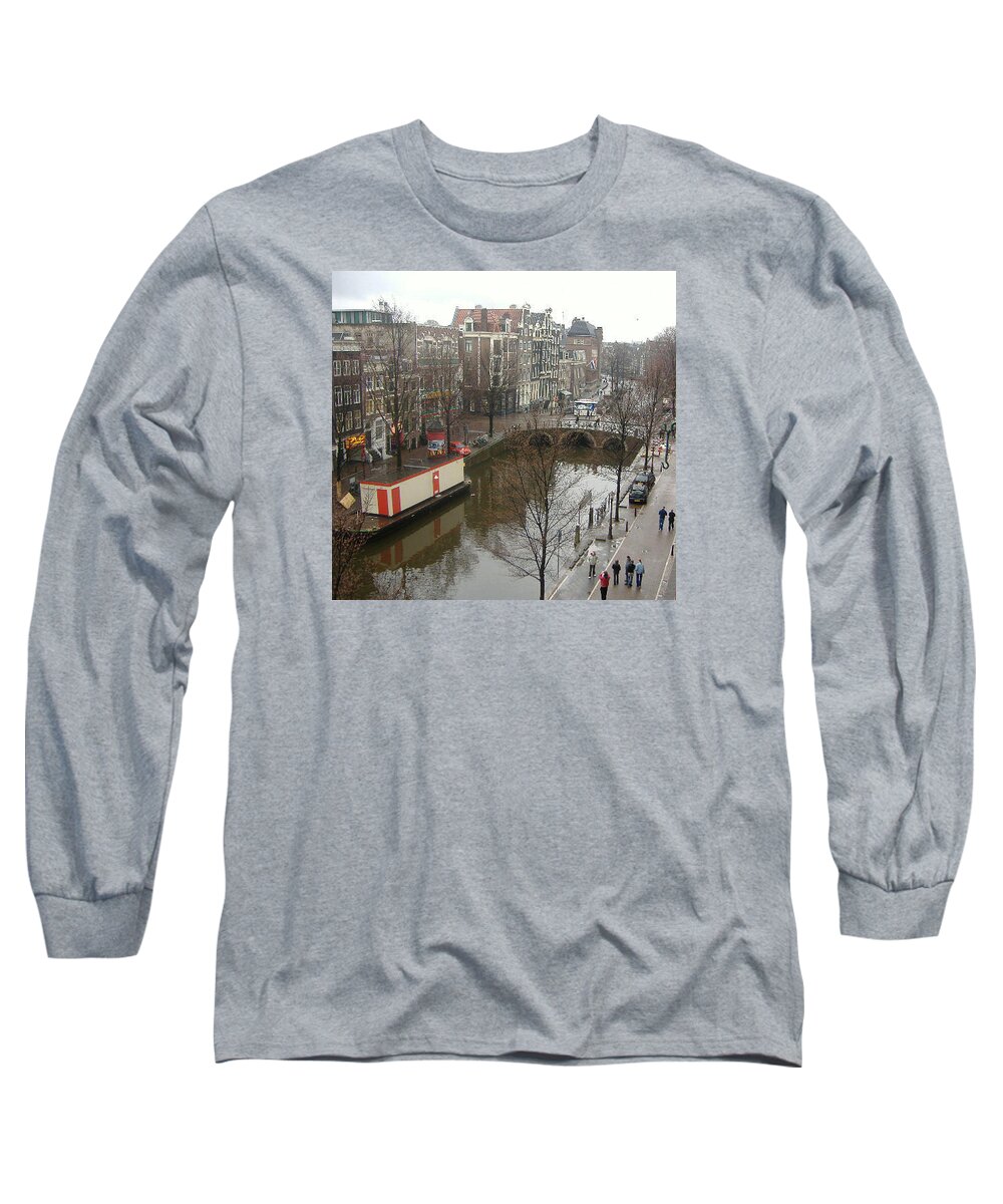 Amsterdam Long Sleeve T-Shirt featuring the photograph Amsterdam view by Francesca Mackenney
