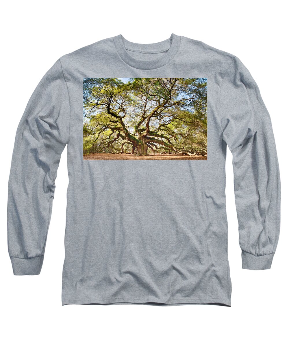 Tree Long Sleeve T-Shirt featuring the photograph Angel Oak in Spring by Patricia Schaefer