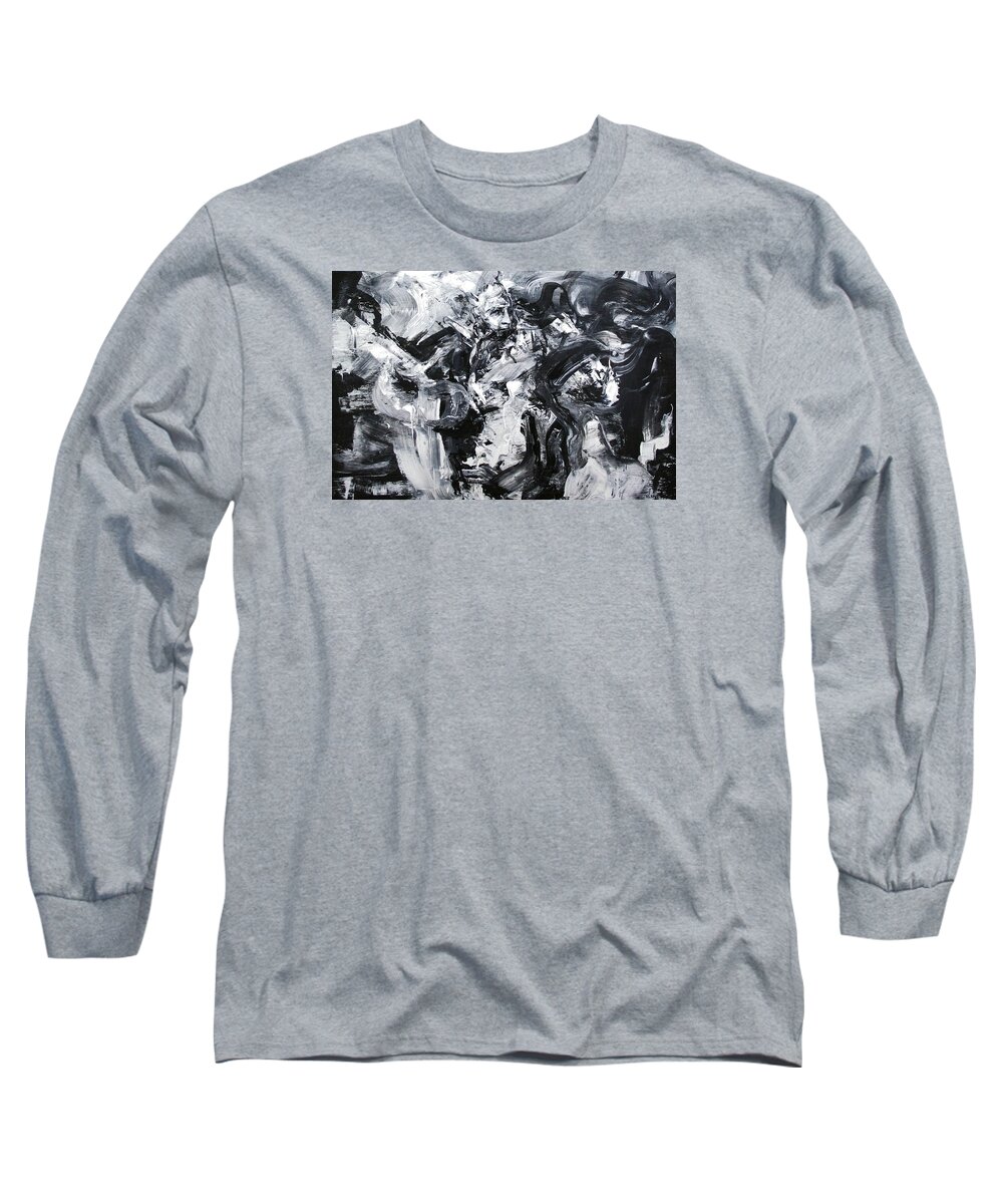 Glass Long Sleeve T-Shirt featuring the painting At the Glass Ceiling by Jeff Klena