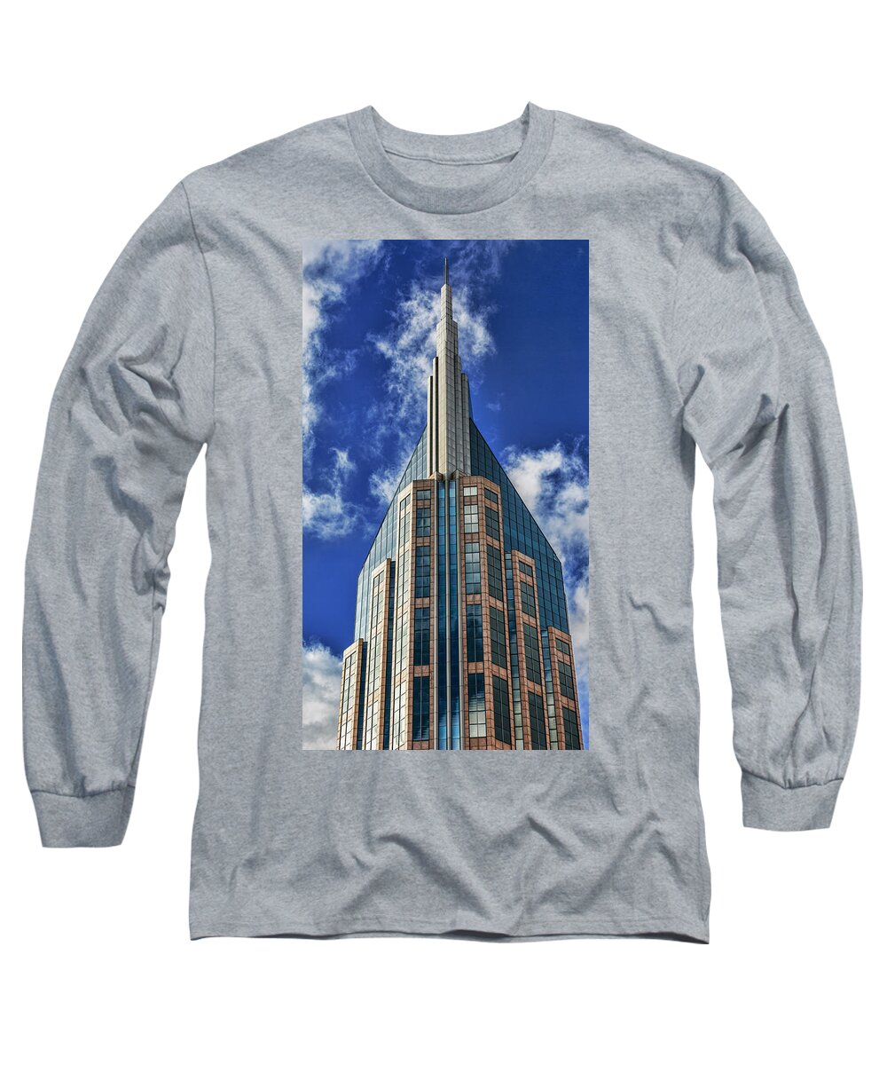 Batman-building Long Sleeve T-Shirt featuring the photograph ATT Nashville by Stephen Stookey