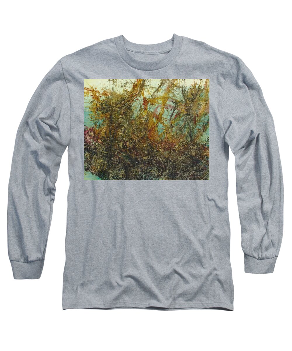 Autumn Long Sleeve T-Shirt featuring the painting Autumn 2 by David Ladmore