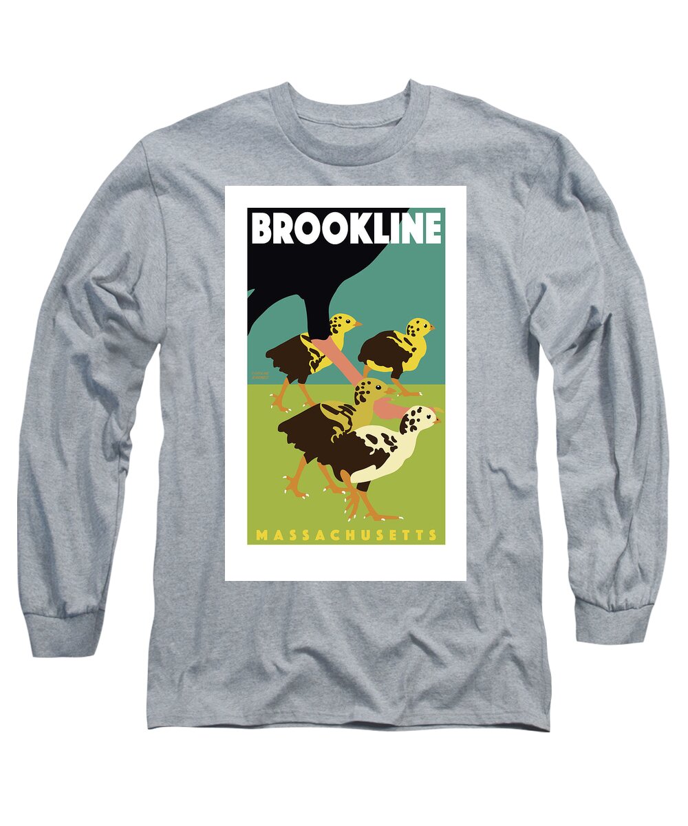 Brookline Turkeys Long Sleeve T-Shirt featuring the digital art Babies by Caroline Barnes
