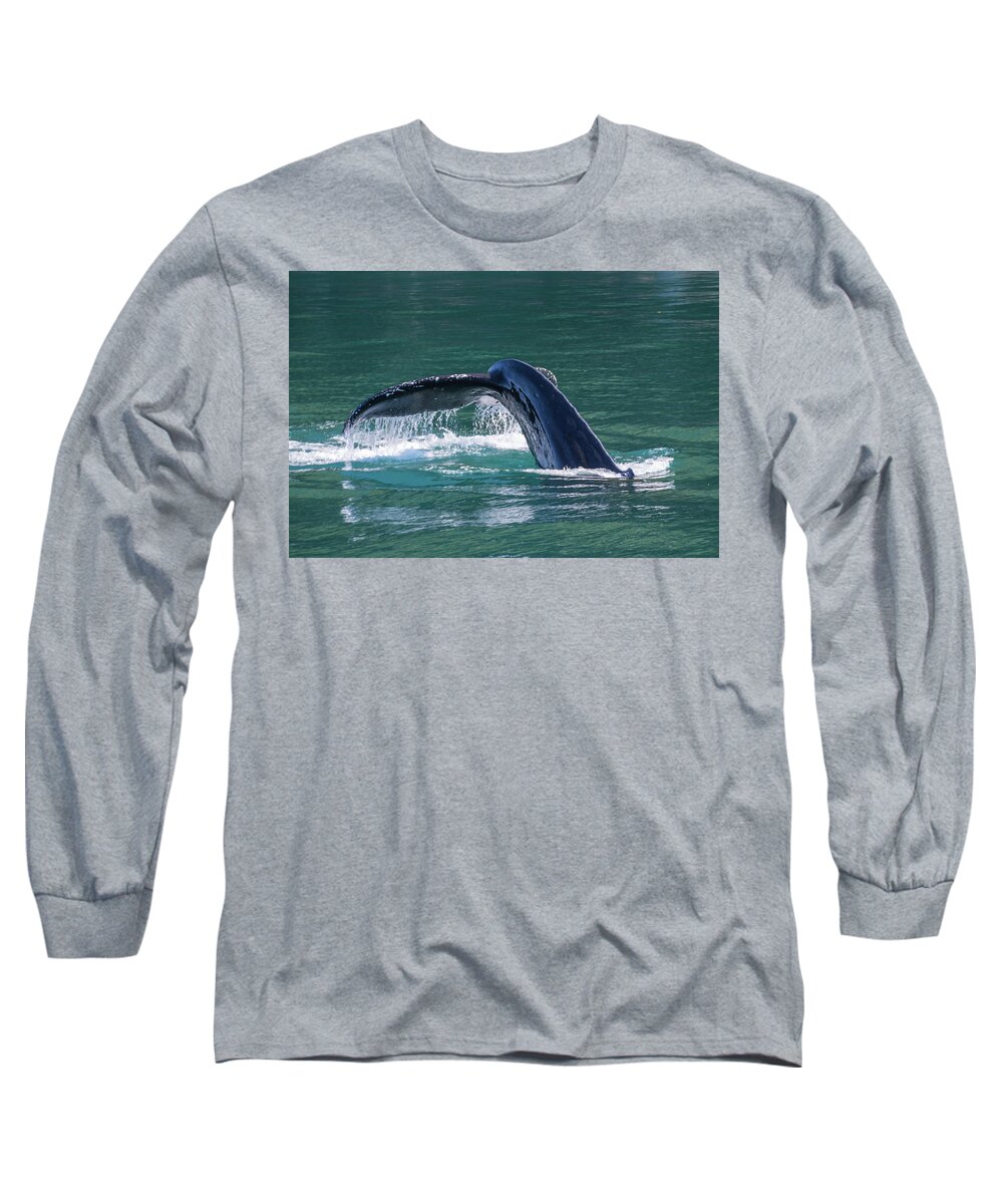 Humpback Long Sleeve T-Shirt featuring the photograph Baby Whale Tail by David Kirby