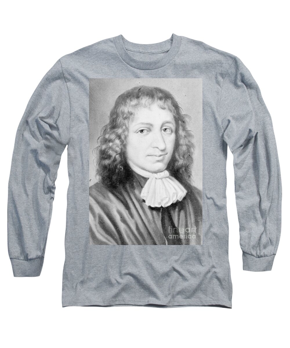 History Long Sleeve T-Shirt featuring the photograph Baruch Spinoza, Jewish-dutch Philosopher by Photo Researchers