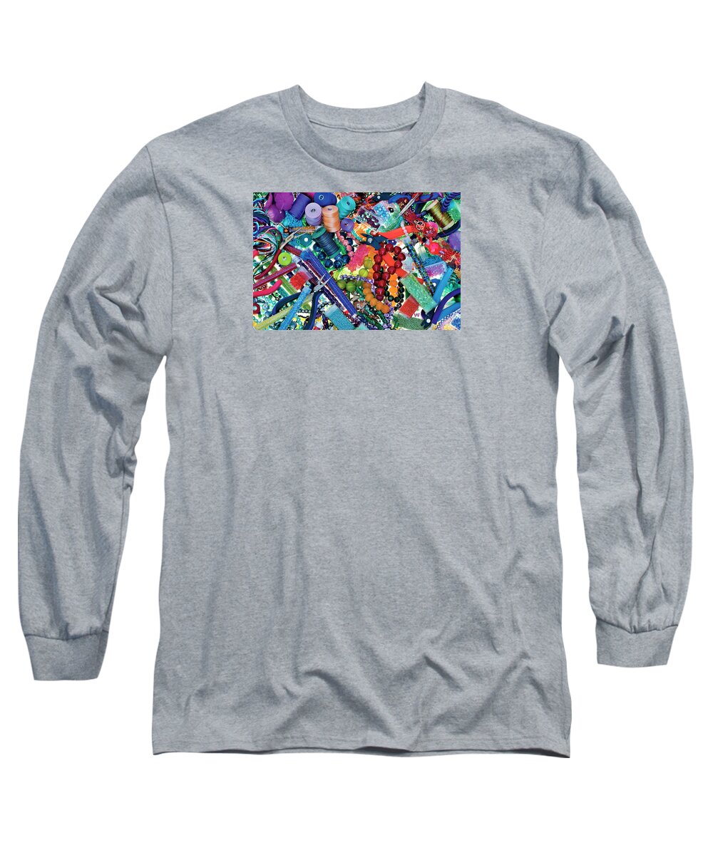 Jigsaw Puzzle Long Sleeve T-Shirt featuring the photograph Beading Bliss by Carole Gordon