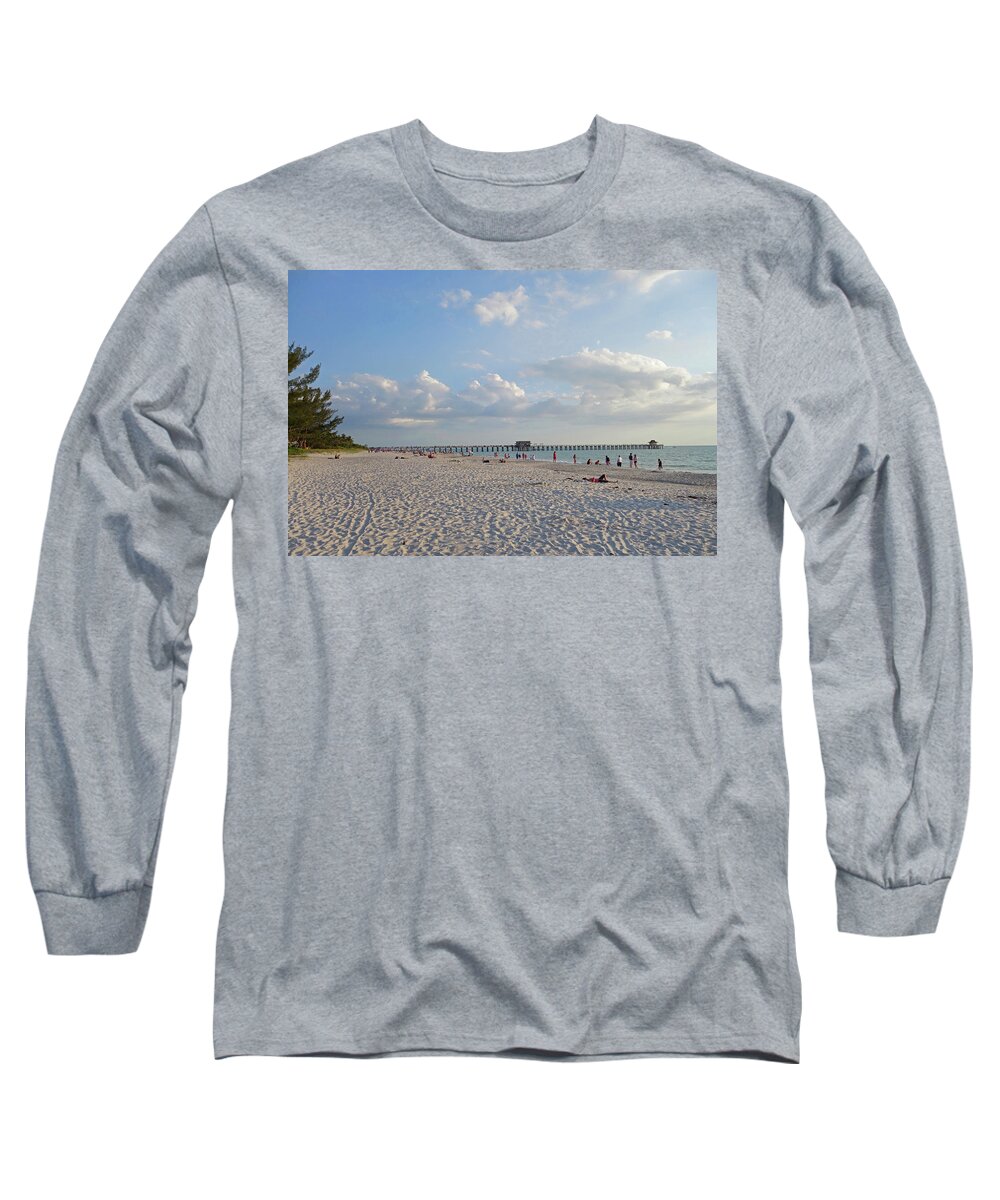 Naples Long Sleeve T-Shirt featuring the photograph Beautiful Day on Naples Beach Naples Florida by Toby McGuire