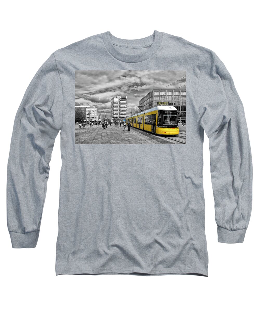 City Long Sleeve T-Shirt featuring the photograph Berlin Alexanderplatz Edition by Joachim G Pinkawa