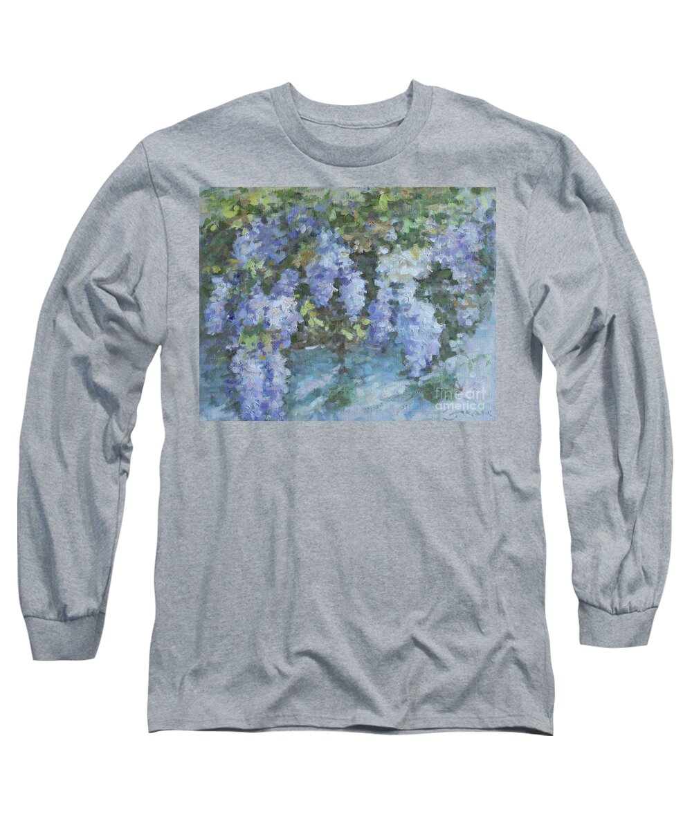 Flowers Long Sleeve T-Shirt featuring the painting Blossoms On The Bough by Jerry Fresia