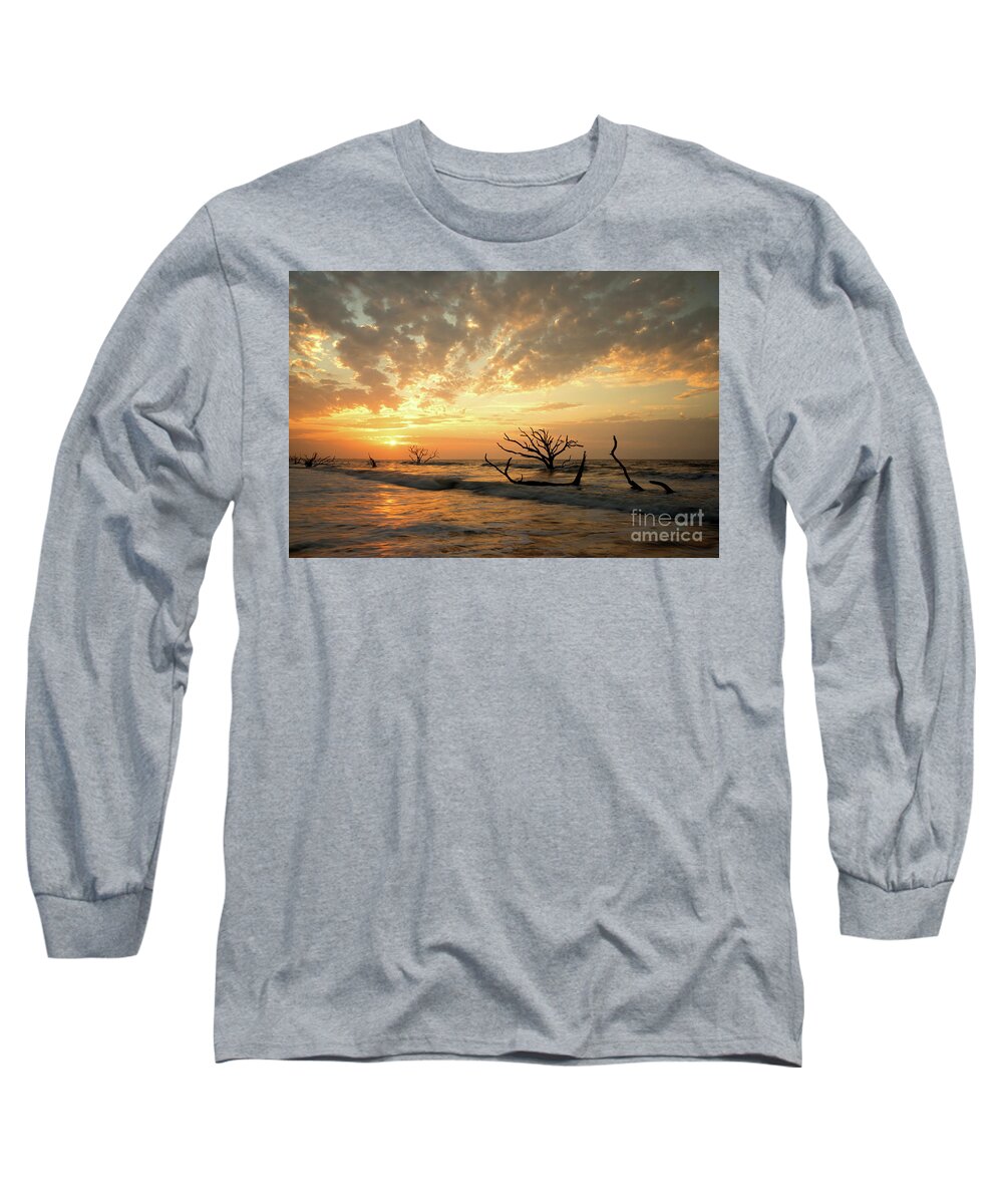 South Carolina Long Sleeve T-Shirt featuring the photograph Botany Bay Sunrise by Benedict Heekwan Yang