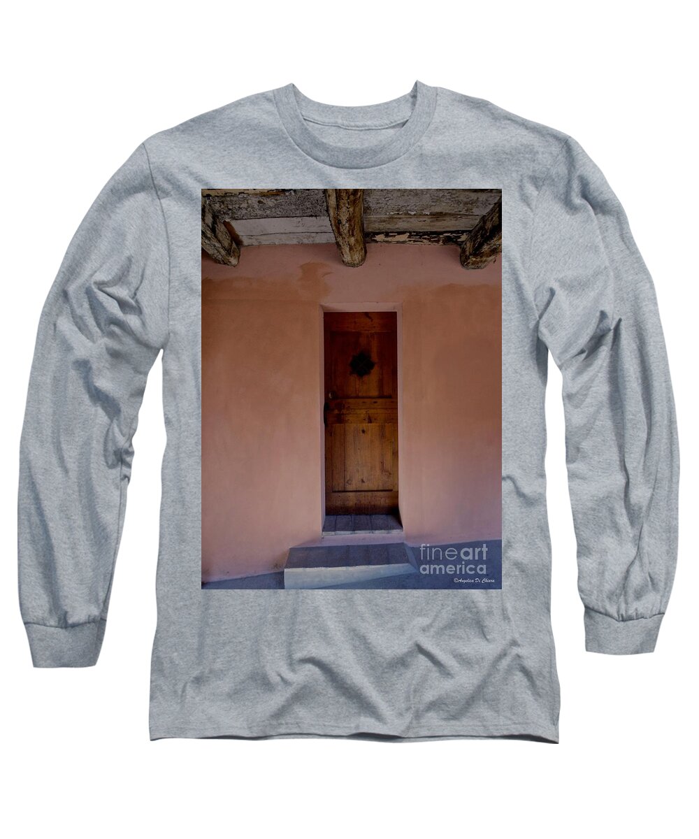 Cityscape Long Sleeve T-Shirt featuring the photograph Brisighella- Single door by Italian Art