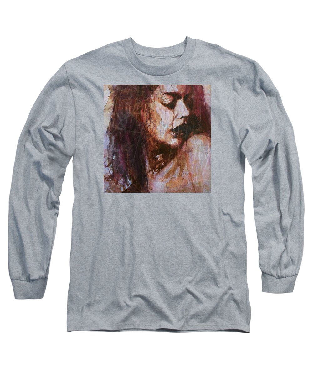 Model Long Sleeve T-Shirt featuring the painting Broken Down Angel by Paul Lovering