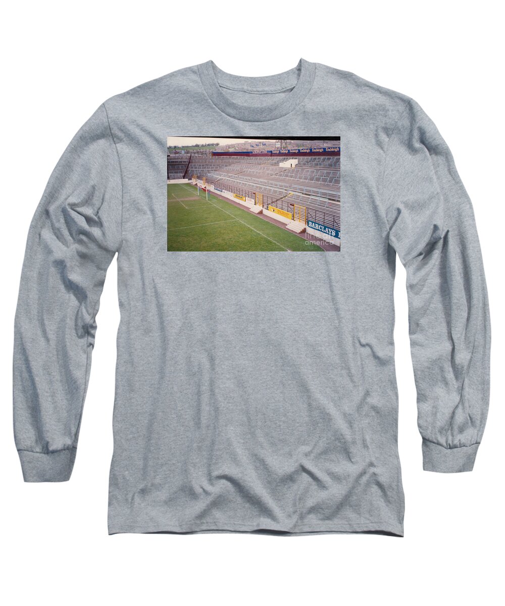  Long Sleeve T-Shirt featuring the photograph Burnley - Turf Moor - East Stand 2 - April 1991 by Legendary Football Grounds