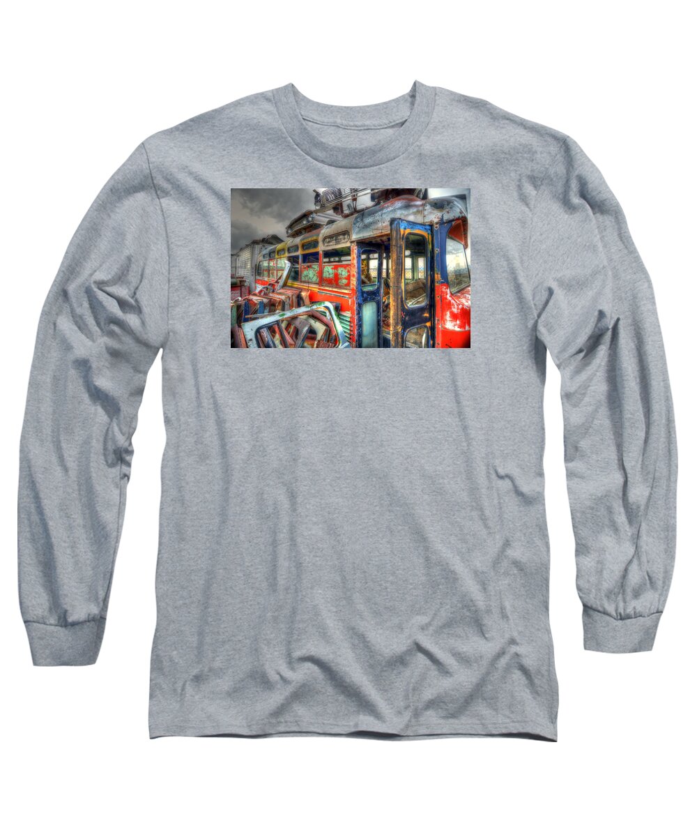 Salvage Yard Long Sleeve T-Shirt featuring the photograph Bus Ride by Craig Incardone