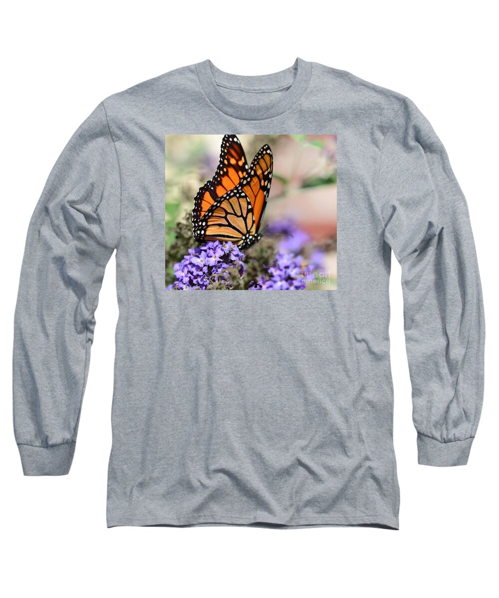 Butterfly Long Sleeve T-Shirt featuring the photograph Butterfly Kisses by Cindy Manero