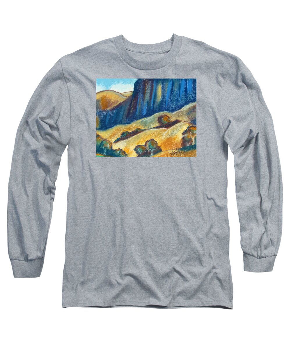 Landscape Long Sleeve T-Shirt featuring the pastel CA Hills by Michael Foltz