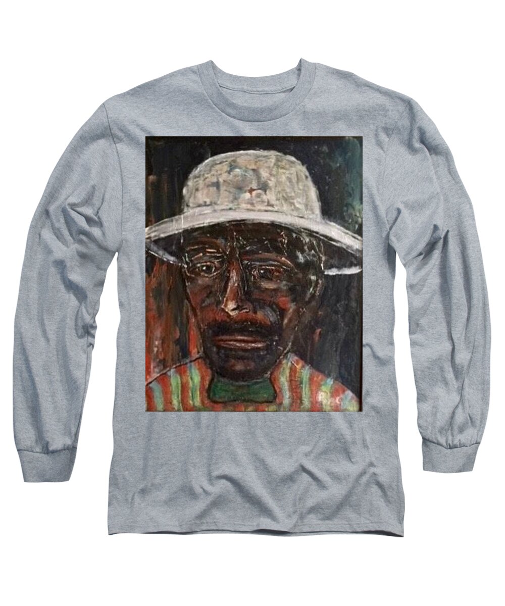 Cajun Long Sleeve T-Shirt featuring the painting Cajun by Bruce Ben Pope