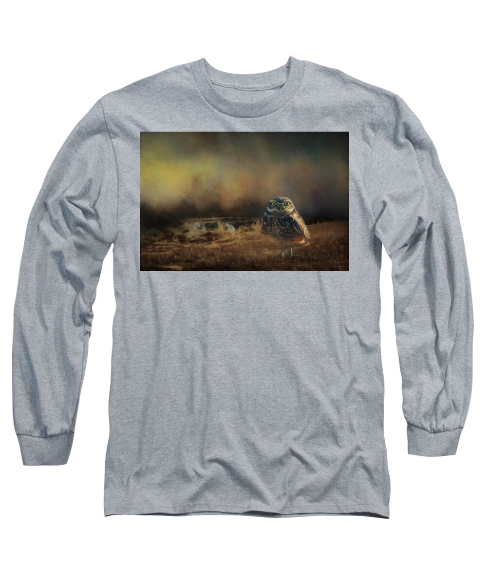 Animals Long Sleeve T-Shirt featuring the photograph Caught in the Last Light by Teresa Wilson