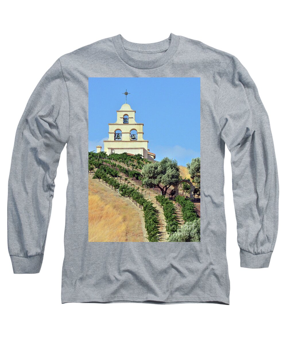 Chapel Long Sleeve T-Shirt featuring the photograph Chapel on the Hill by Debby Pueschel
