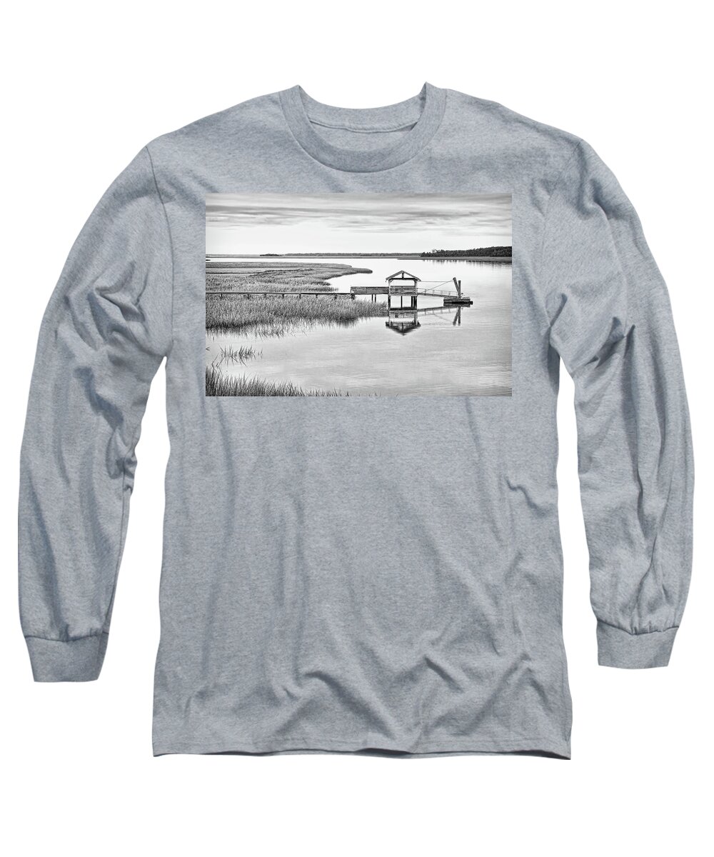Chechessee Long Sleeve T-Shirt featuring the photograph Chechessee Dock by Scott Hansen