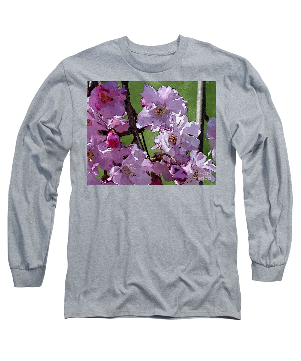 Cherry Long Sleeve T-Shirt featuring the photograph Cherry Blossoms 2 by Karin Everhart