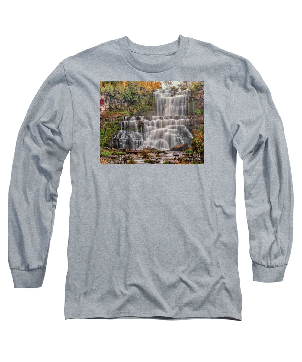 Waterfalls Long Sleeve T-Shirt featuring the photograph Chittenango Falls by Rod Best