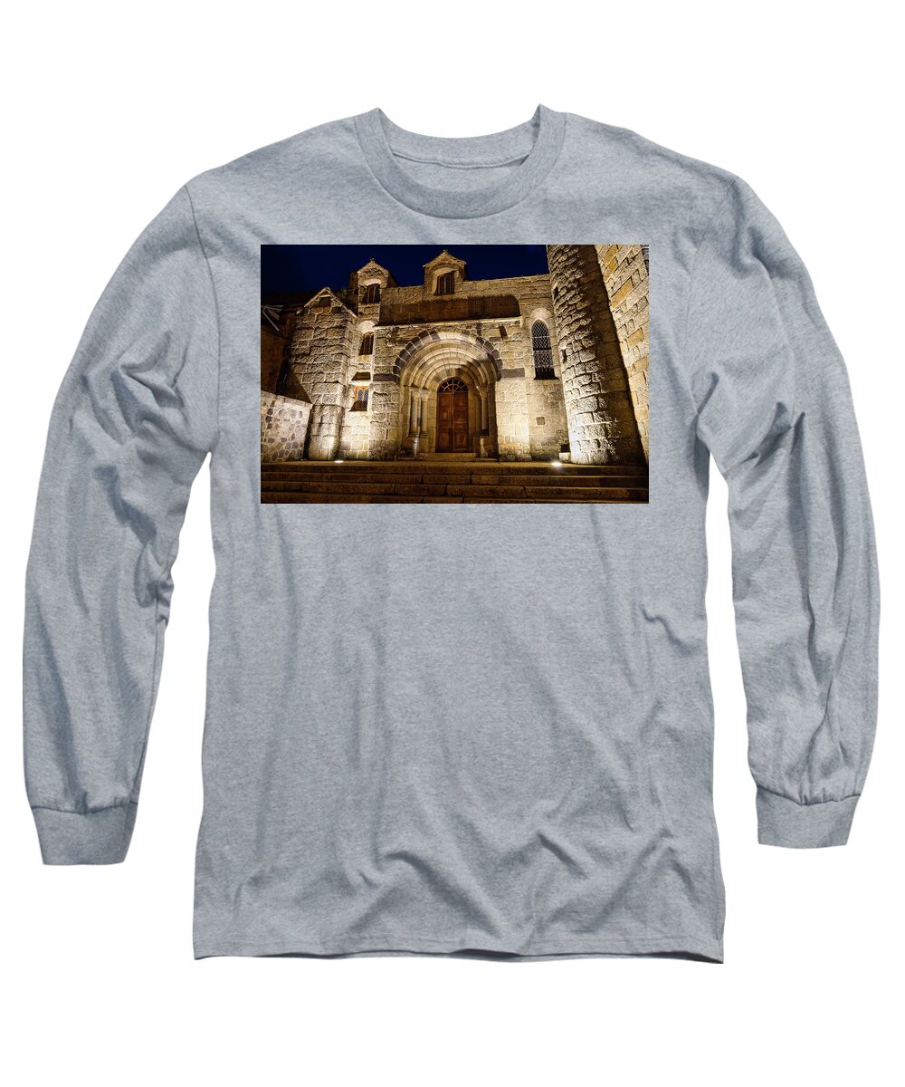 Church Long Sleeve T-Shirt featuring the photograph Church of Nasbinals - 2 - Aubrac - France by Paul MAURICE